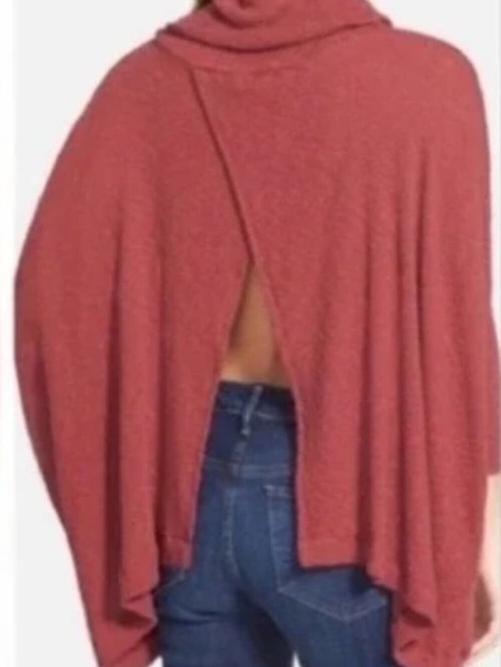 Free People FP Beach World Traveler Open Back Cowl Neck Pullover - Picture 2 of 8